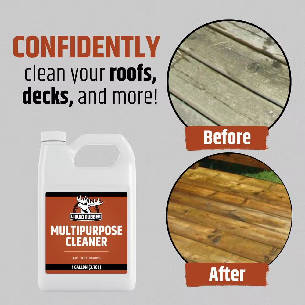 Liquid Rubber 1 Gal. Multipurpose Outdoor Cleaner for Wood, Concrete, Asphalt, B