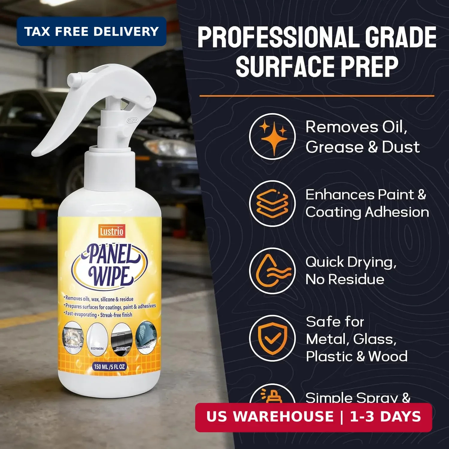Car Surface Prep Spray – Panel Wipe & Pre-Paint Degreaser for Ceramic Coating, P