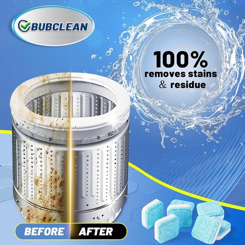 Washing Machine Cleaner Tablets Odor Eliminator Deep Clean All Washers New