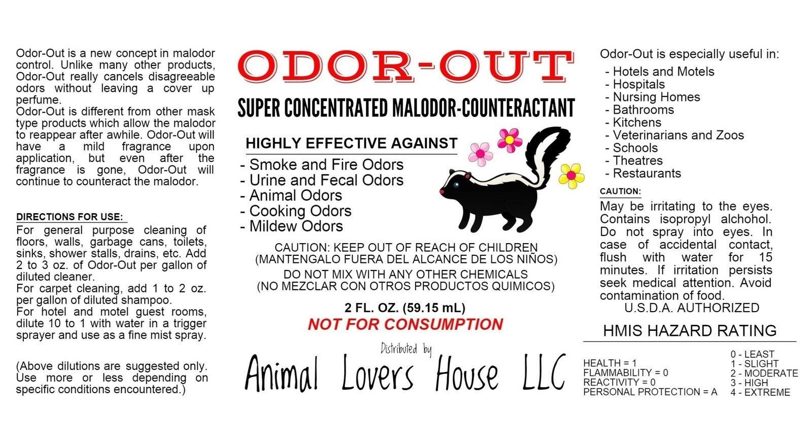 Concentrated Smoke Odor Remover, 2oz Bottle, FREE SHIPPING Redi Odor Out