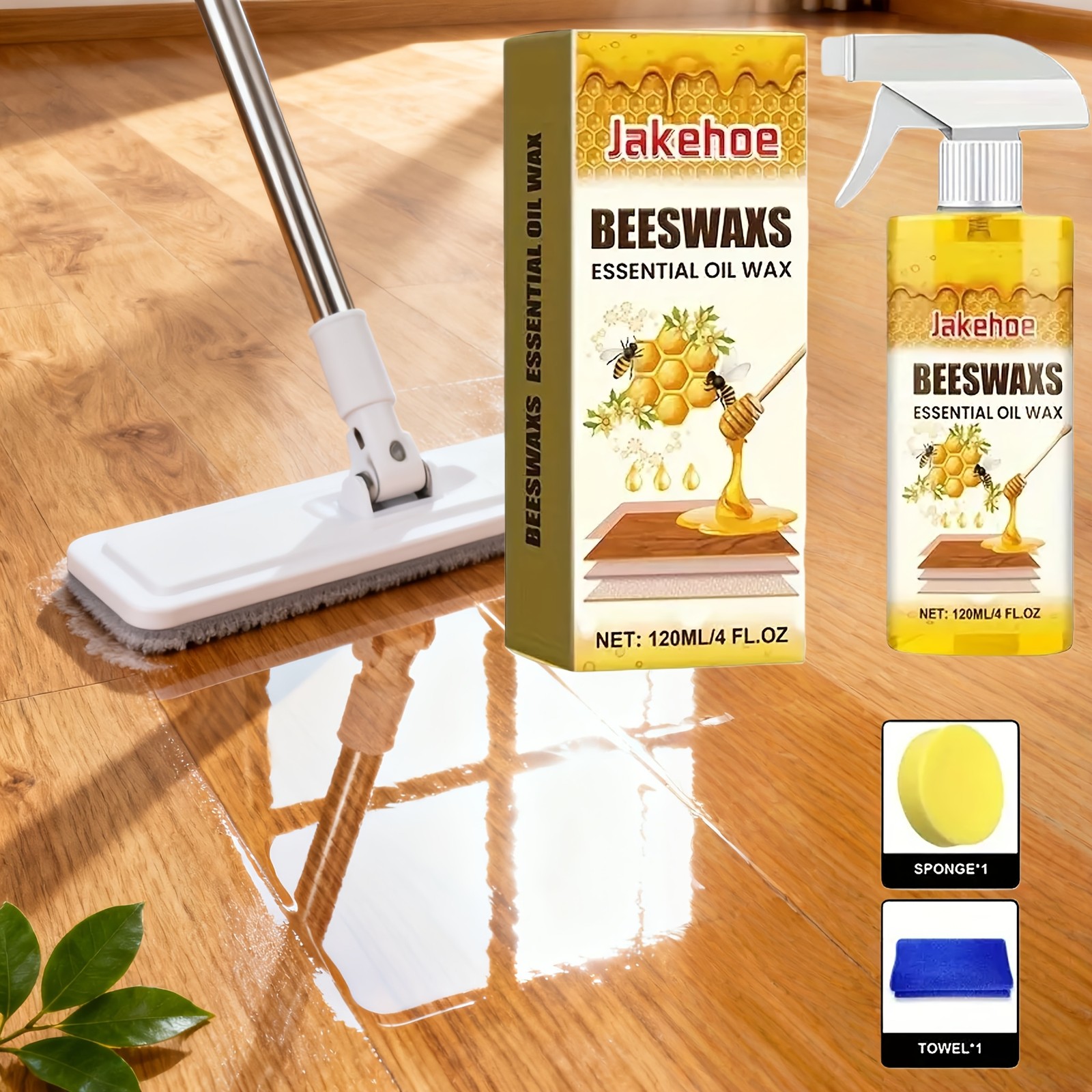 4.06oz Multi-purpose Wood Floor Beeswax Care Spray Cleaner – Suitable for…