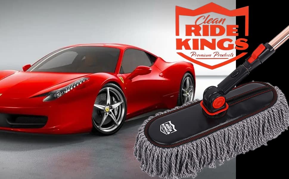 Auto Duster Extendable Handle, Car Duster Set, Scratch Large and Small Brushe…