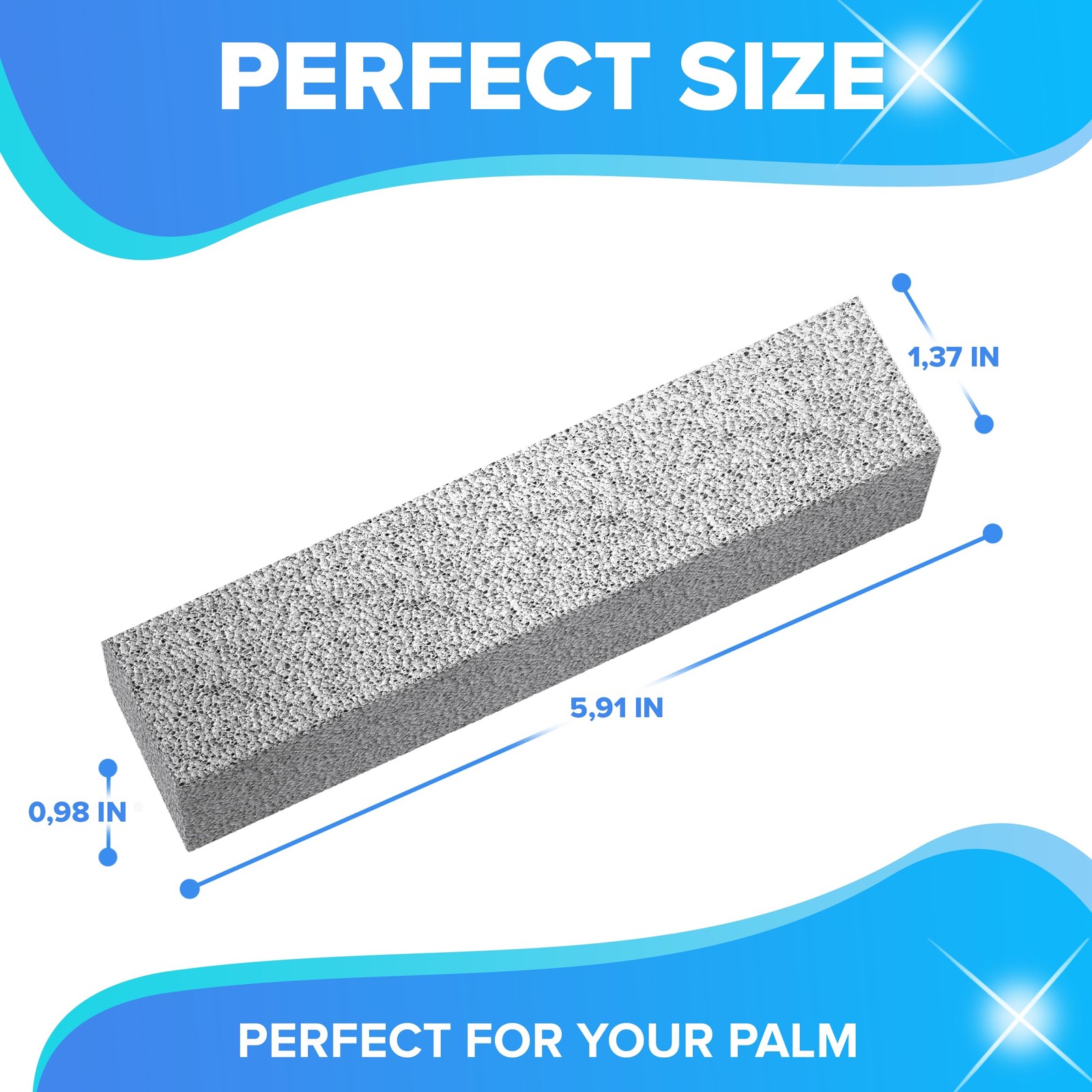 Pumice Stone Cleaner Handle Toilet Bowl Hard Water Ring Remover 6 Pack