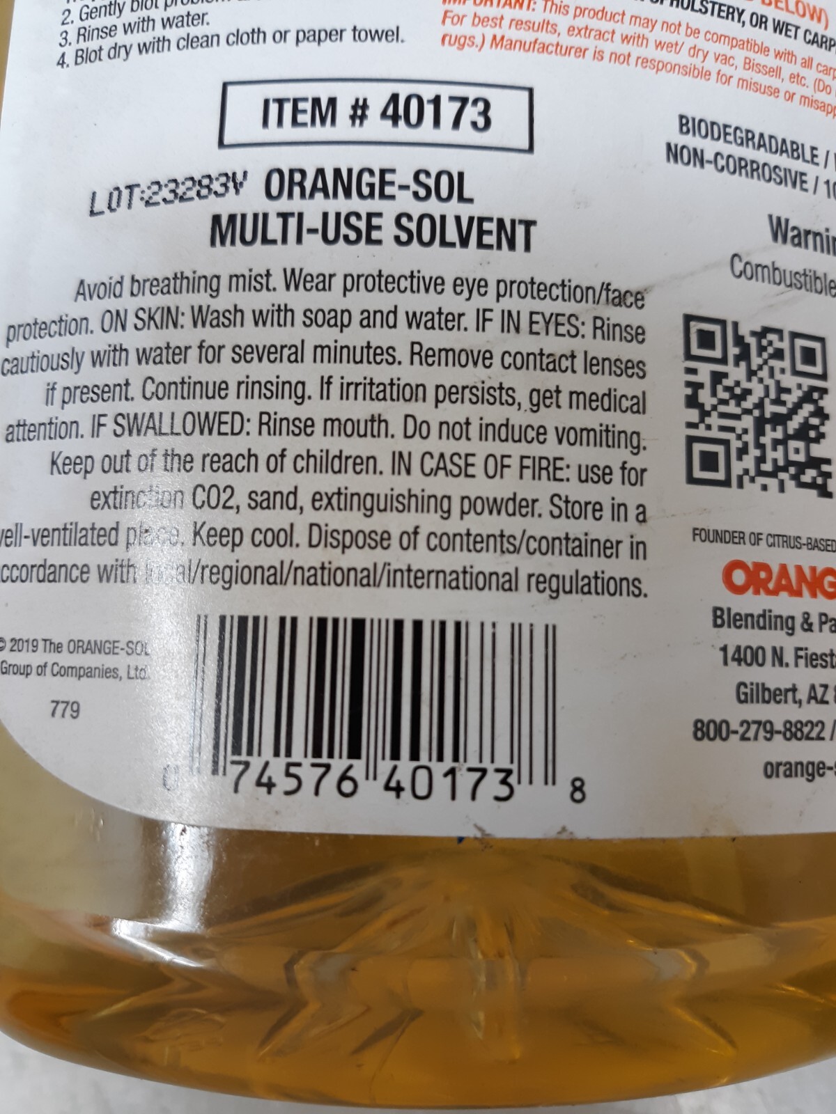 Orange-Sol De-Sovl-it Contractors Solvent 10131 32 OZ