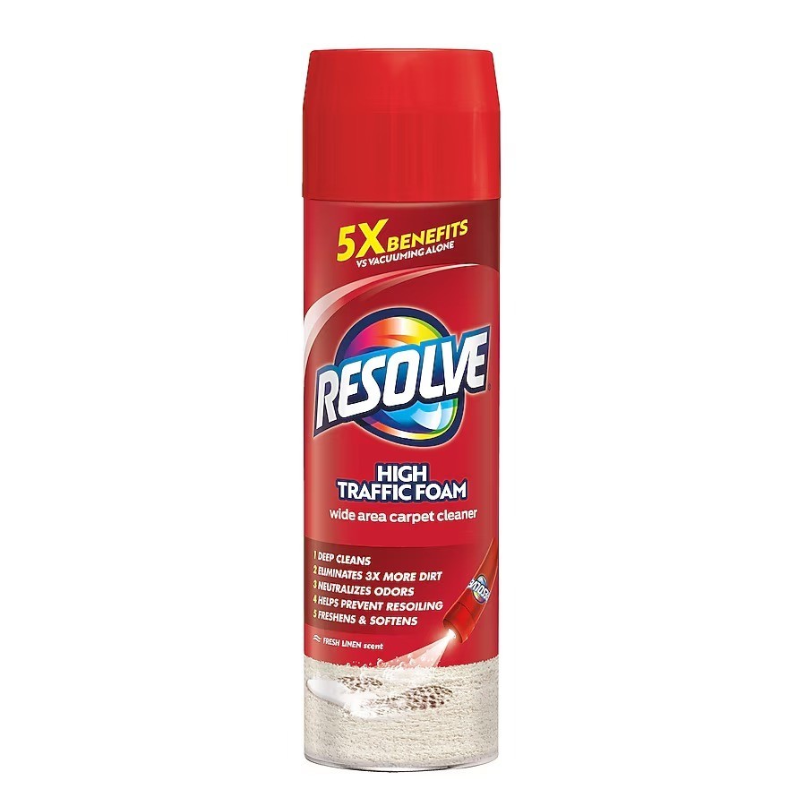 Resolve High Traffic Spot Remover Deodorizing Foam 22 oz Carpet Cleaner