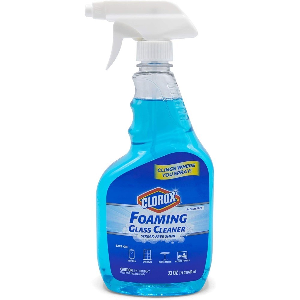 Foaming Glass Cleaner Trigger Spray for Windows Mirrors No Drip Streak Free