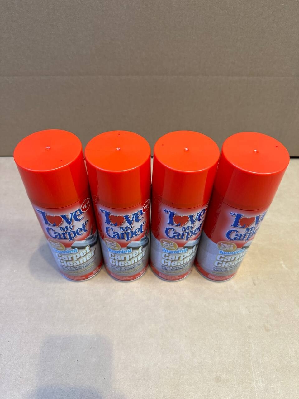 Lot Of 4 Foam Carpet Cleaner 12 oz. Heavy Traffic Shampooing Cleaning Spray