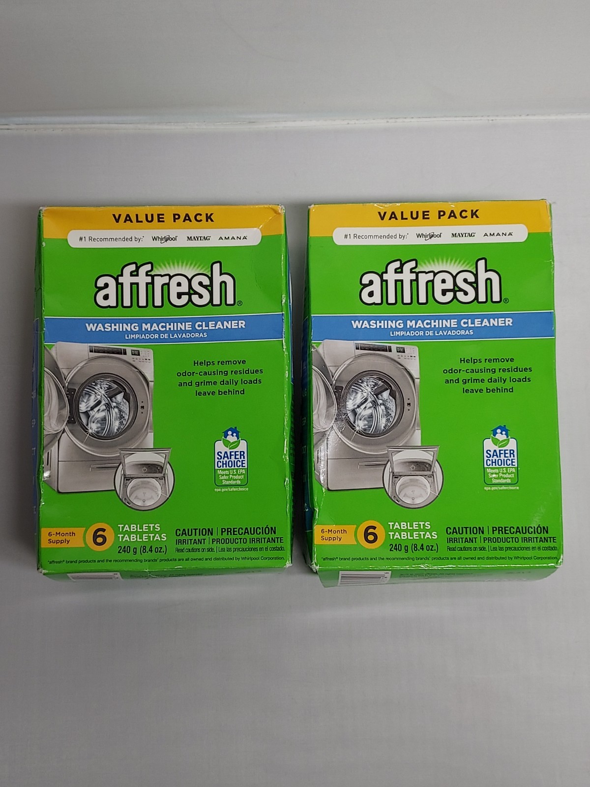 2 Boxes Affresh Washing Machine Cleaner W10501250 Value Pack – 12 Tablets