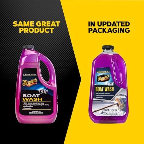 Meguiar’s M43 Marine/RV Boat Wash, pH-Balanced Boat/RV Wash for Protecting Fi…