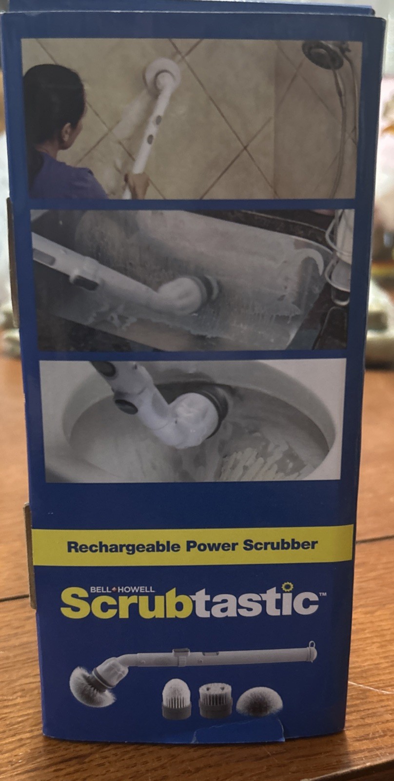 Bell + Howell Scrubtastic Rechargeable Power Scrubber NEW 2022
