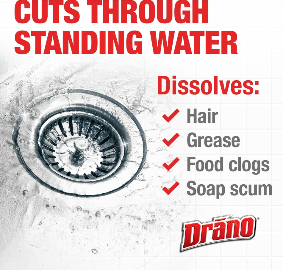 Drano Max Gel Drain Clog Remover and Cleaner for Shower or Sink Drains