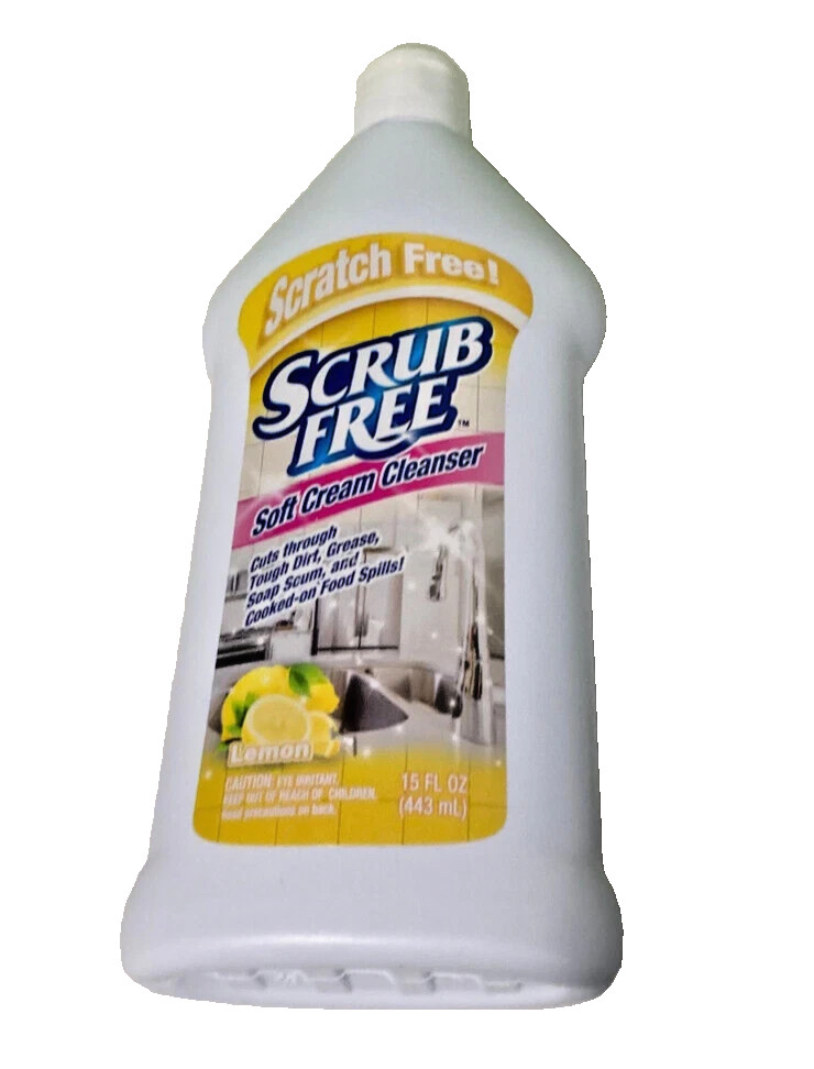 ( Lot 3 ) Scrub free Soft Cream Cleanser Lemon Scent Scratch Free 15 oz Each