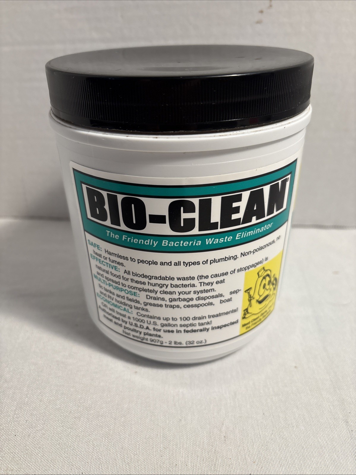 Bio-Clean Drain & Septic 2LB Canister Environmentally Safe USED 90% Remaining