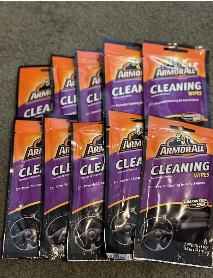 10 Pack Armor All Cleaning Wipes Set, 2 Pack from Each Total 20