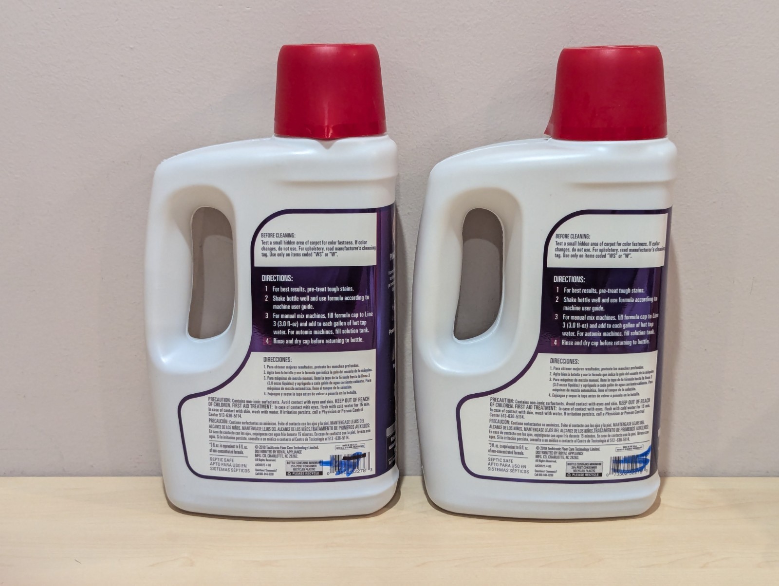 (2) Hoover Paws And Claws Deep Clean & Neutralize Enzymatic Carpet Cleaner 64 oz