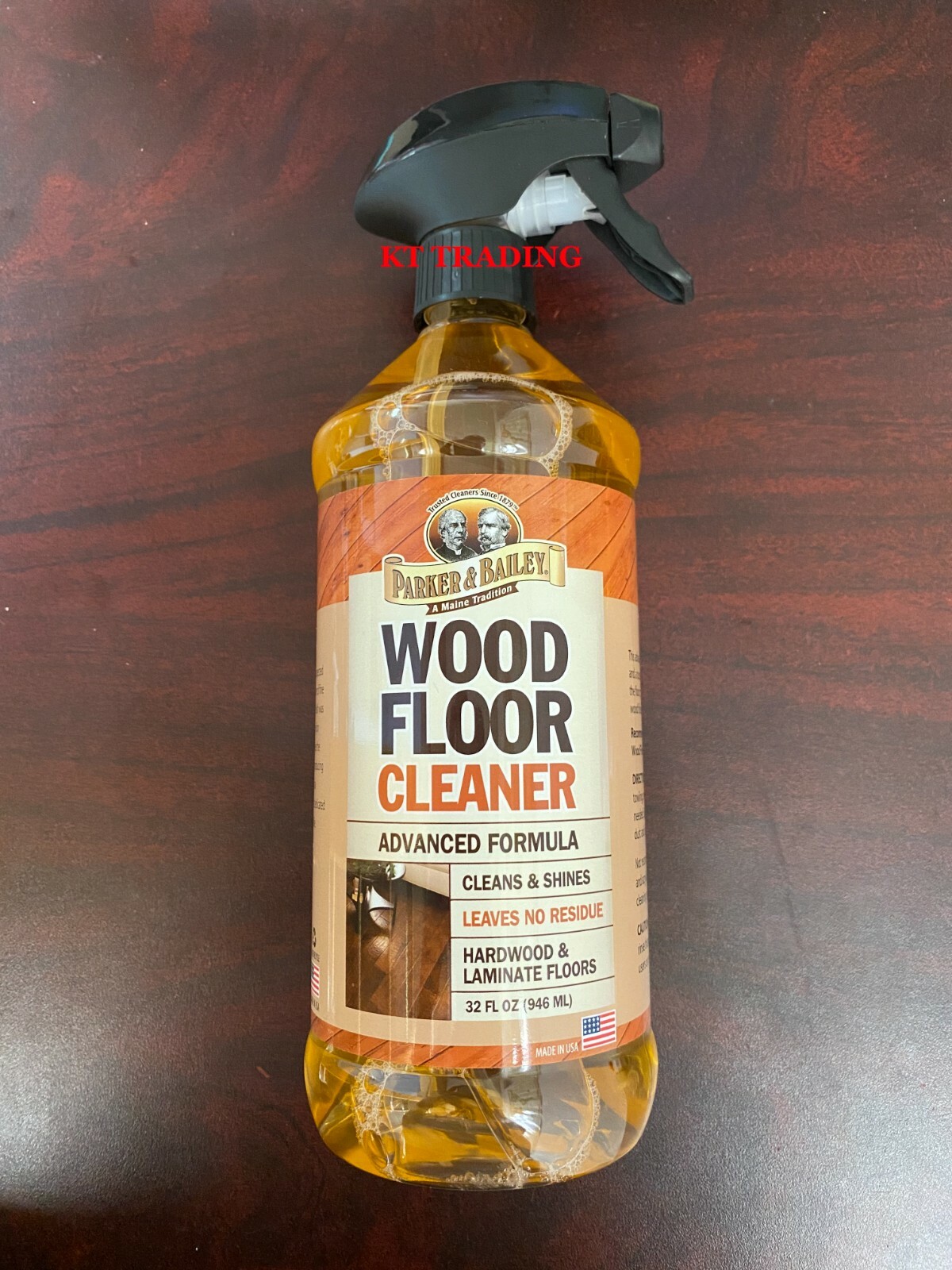 PARKER & BAILEY Advanced Formula WOOD FLOOR CLEANER Gentle Safe on Finish 32oz