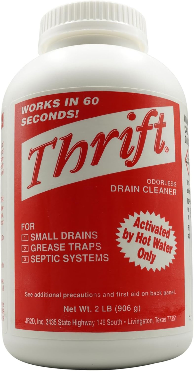 T-200 Drain Cleaner – 2 Lb Odorless Drain Opener – Activated by Hot Water – for