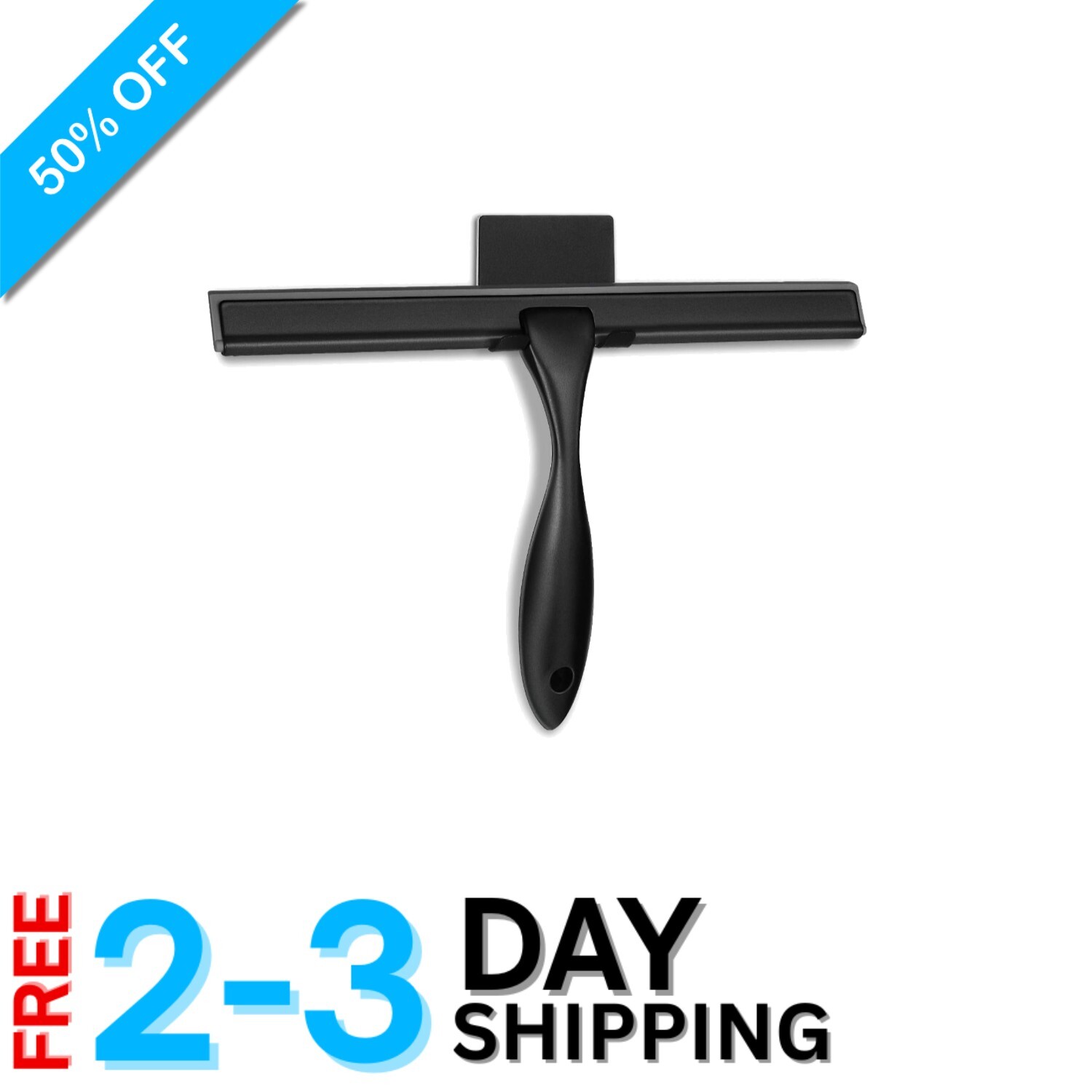 10-Inch All-Purpose Shower Squeegee, Modern Stainless Steel – Streak-Free Shine