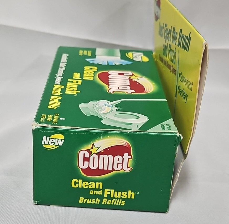 Vintage Comet Clean & Flush Flushable Toilet Cleaning System 8 Refills Open Box