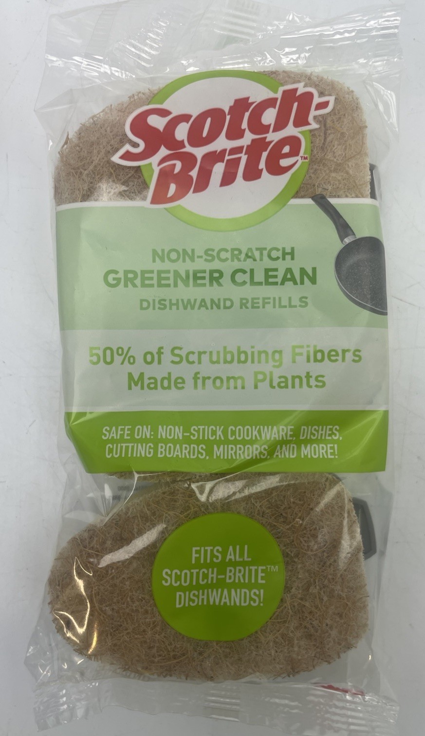 ⭐ NEW 2019 Scotch-Brite Greener Clean Non-Scratch Dishwand Head Refill 3 pack ⭐