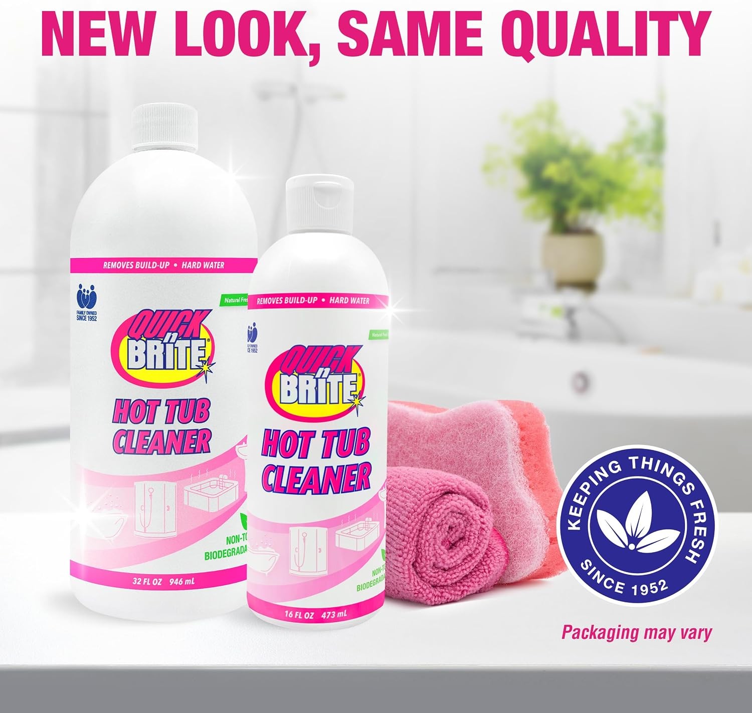 Quick N Brite Heavy Duty Hot Tub Cleaner Kit – Non-abrasive Cleaning Gel with