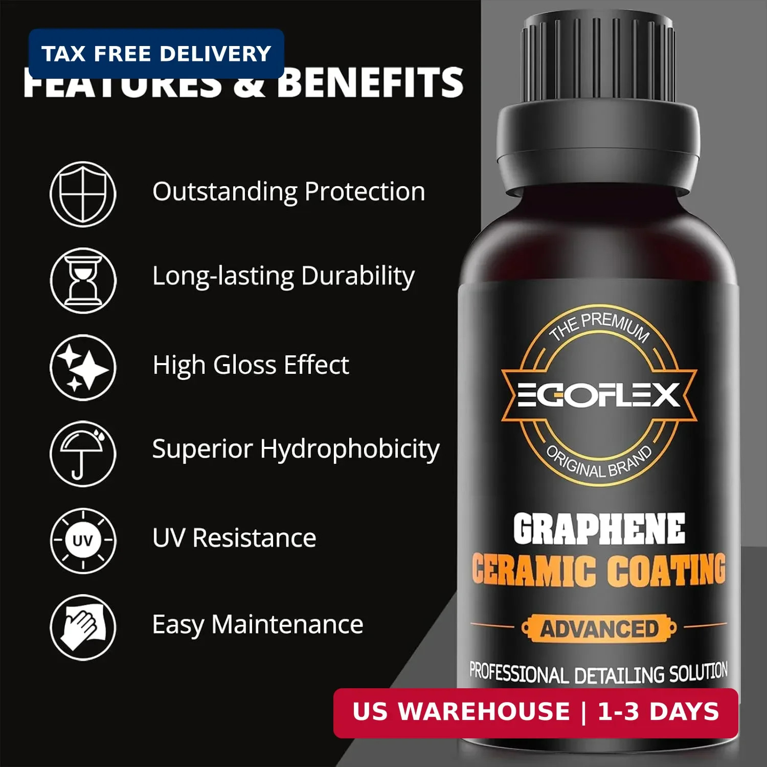 Graphene Ceramic Coating for Cars – 20H Professional Grade Top Coat Detailing Ki