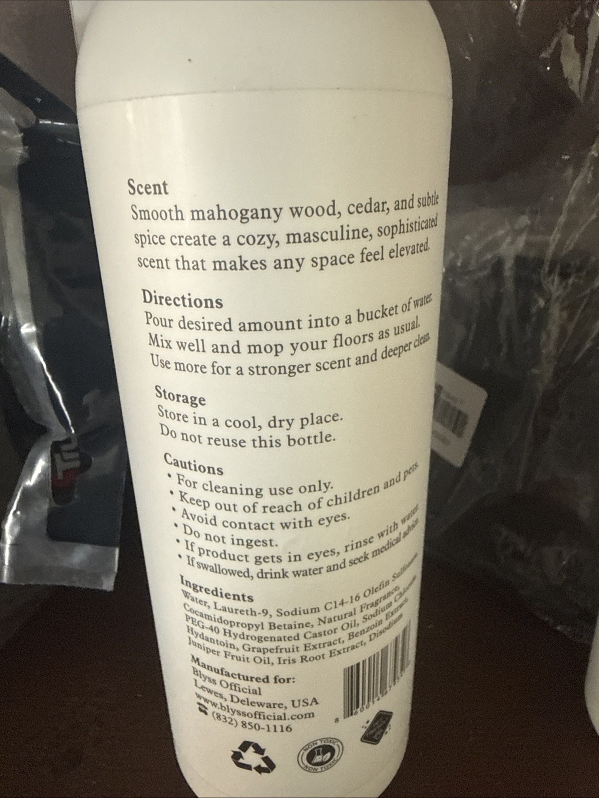 Blyss Mop Soap Imported Mahogany 16.9 Oz 500 ML