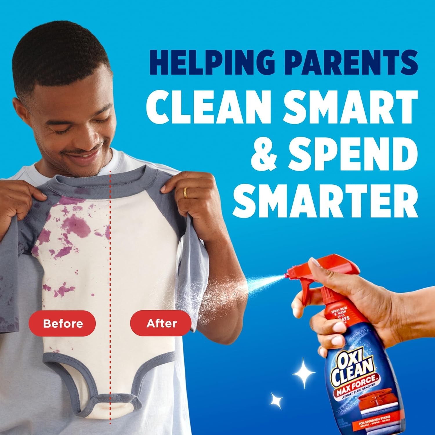 Max Force Baby Stain Remover Spray 2-Pack – Tough on Stains, Gentle on Clothes