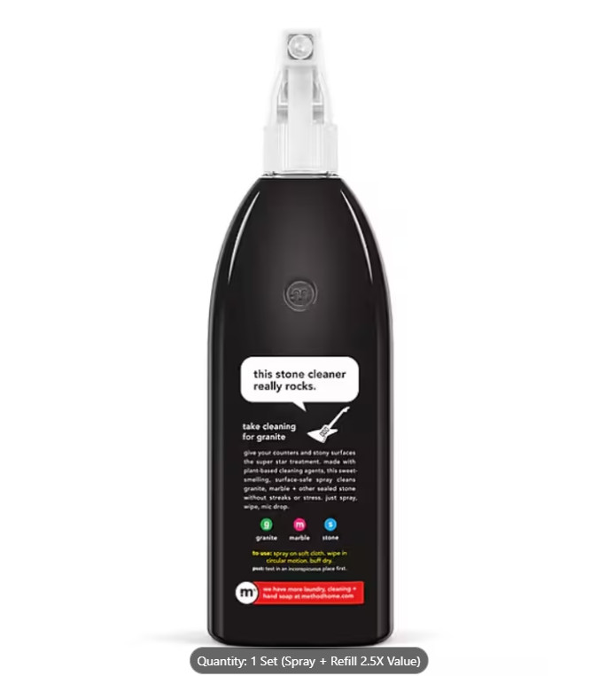 Method Daily Granite Cleaner, Apple Orchard, Set includes 68 oz. Refill & 28oz
