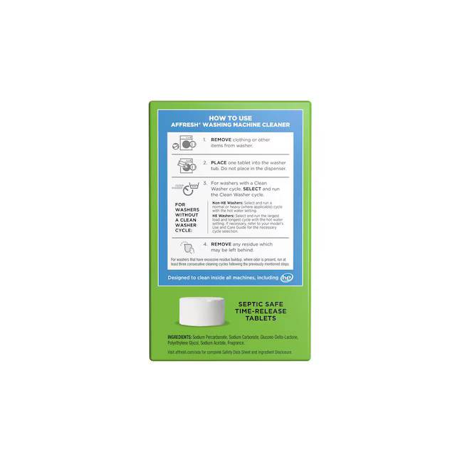 affresh Count Washing Machine Cleaner Tablets