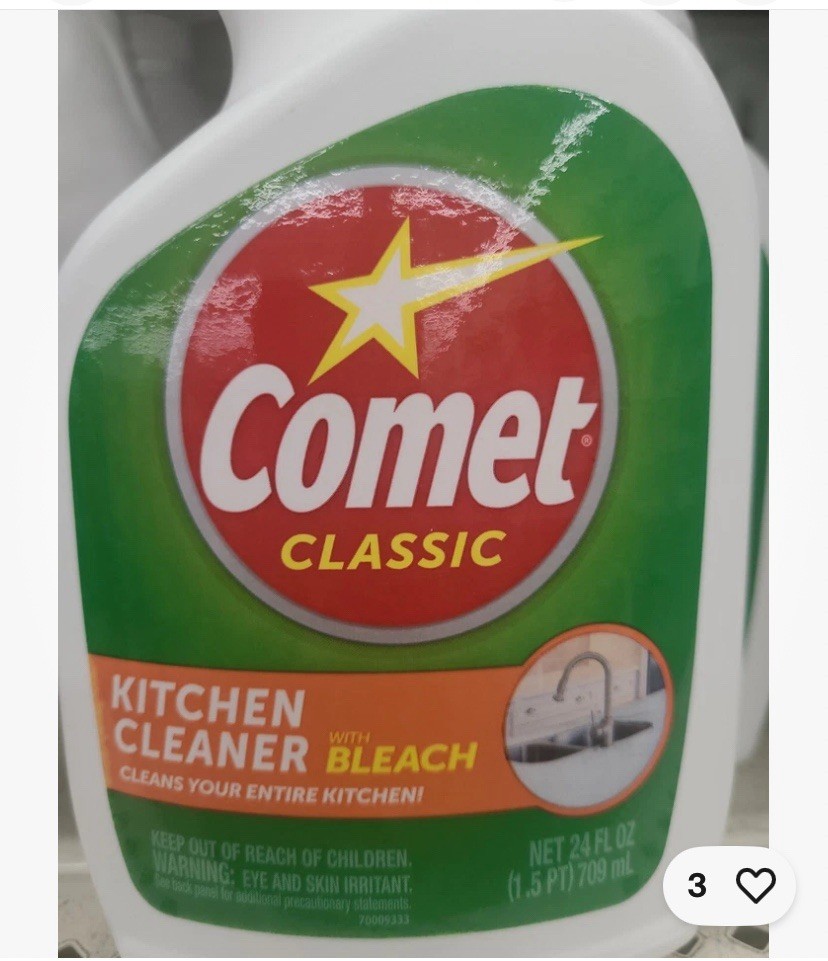 Pack Of 2 Comet Classic Kitchen Cleaner With Bleach 24 oz Each