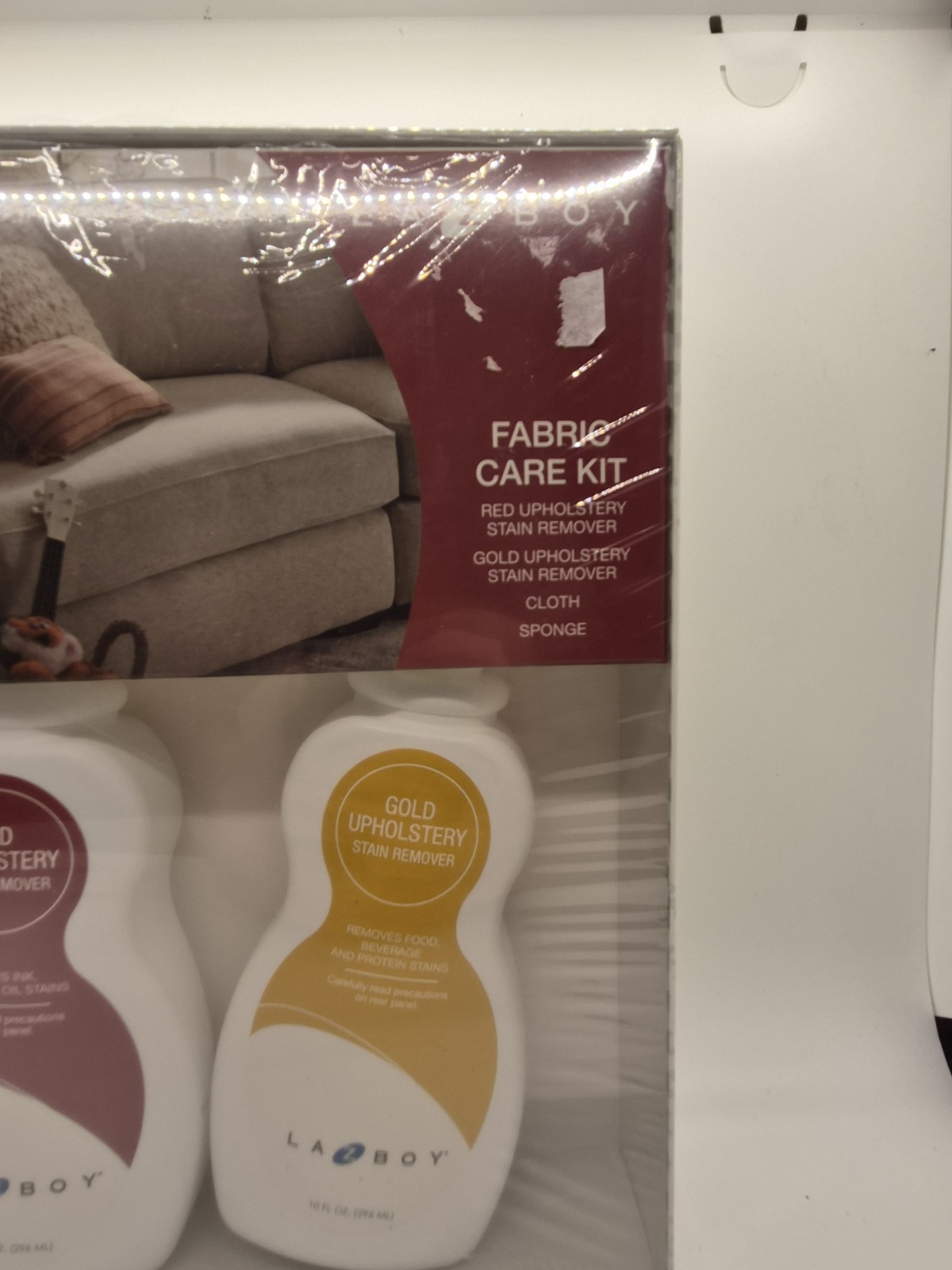 Pack Of Two Lazy Boy Fabric Care Kit Gold And Red Upholstery