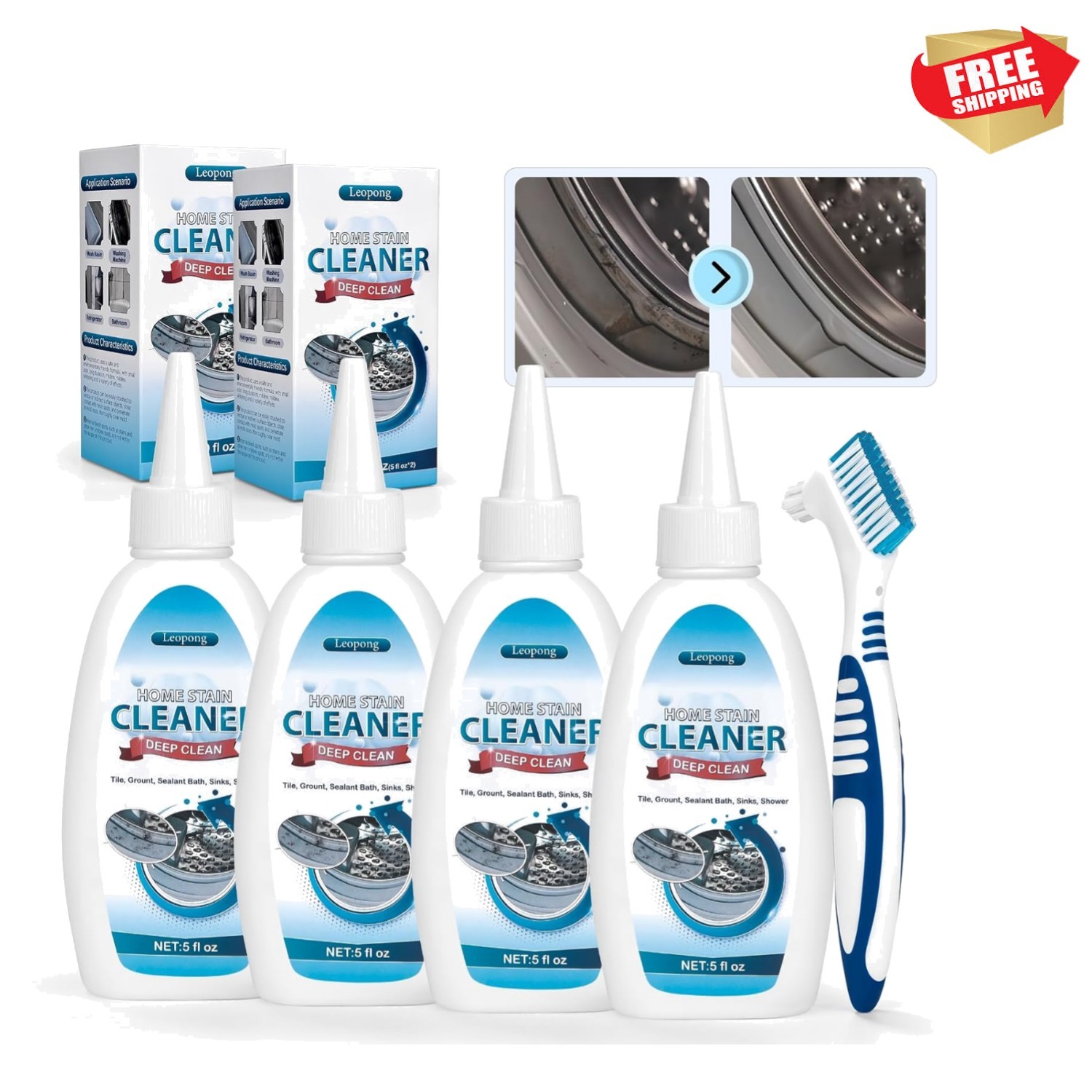 Home Cleaner Gel, Cleaner for Washing Machine, Refrigerator Strips, Household…