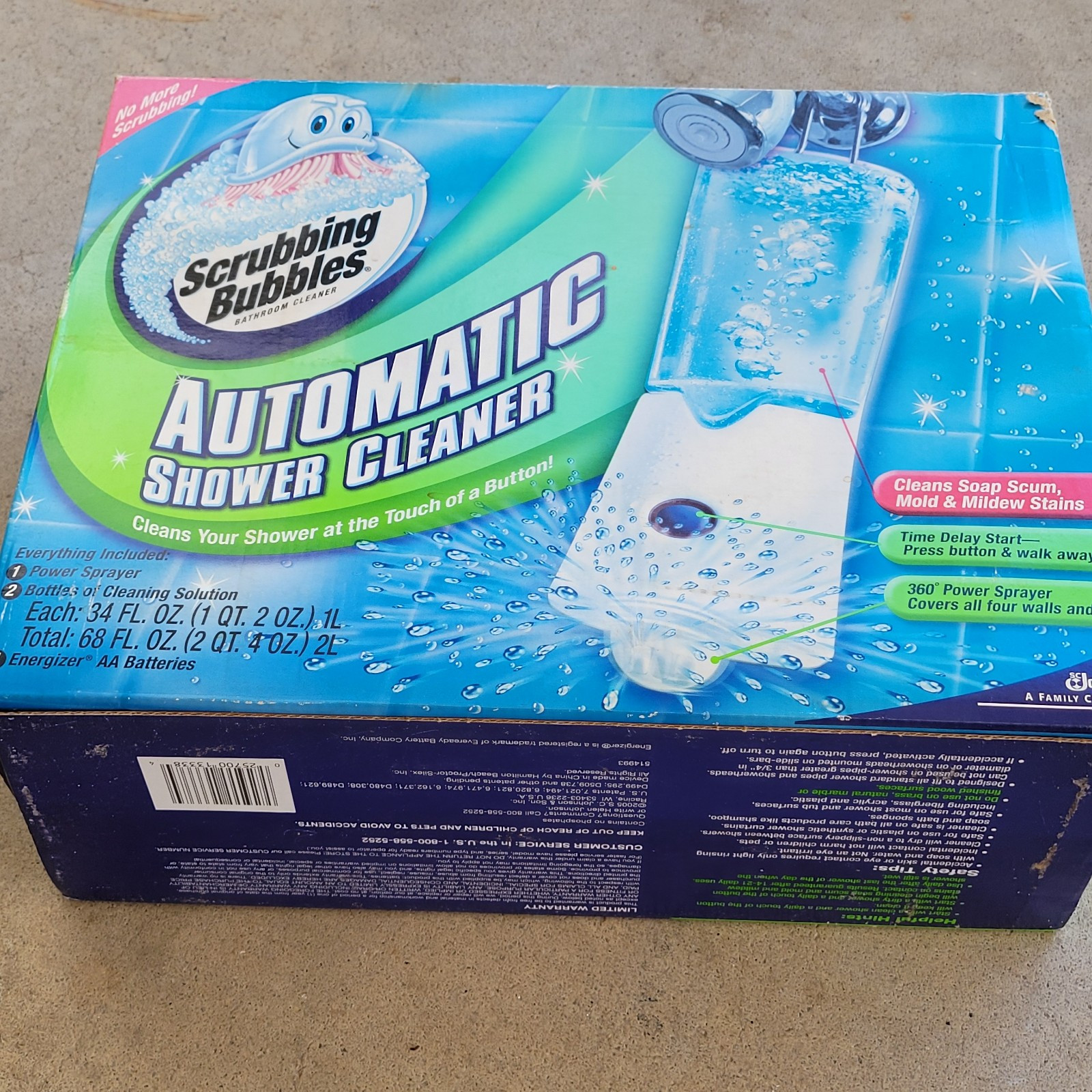 Scrubbing Bubbles Automatic Shower Cleaner Kit 2 Refills 34 Oz Each New