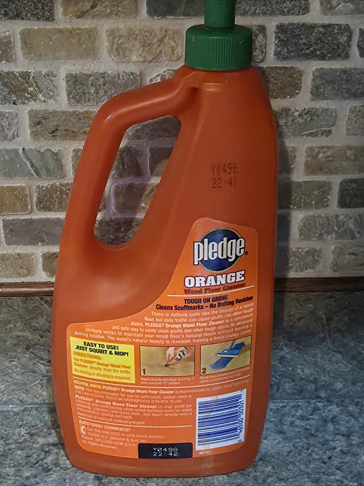 Pledge Orange Wood Floor Cleaner No Dulling Residue 32oz