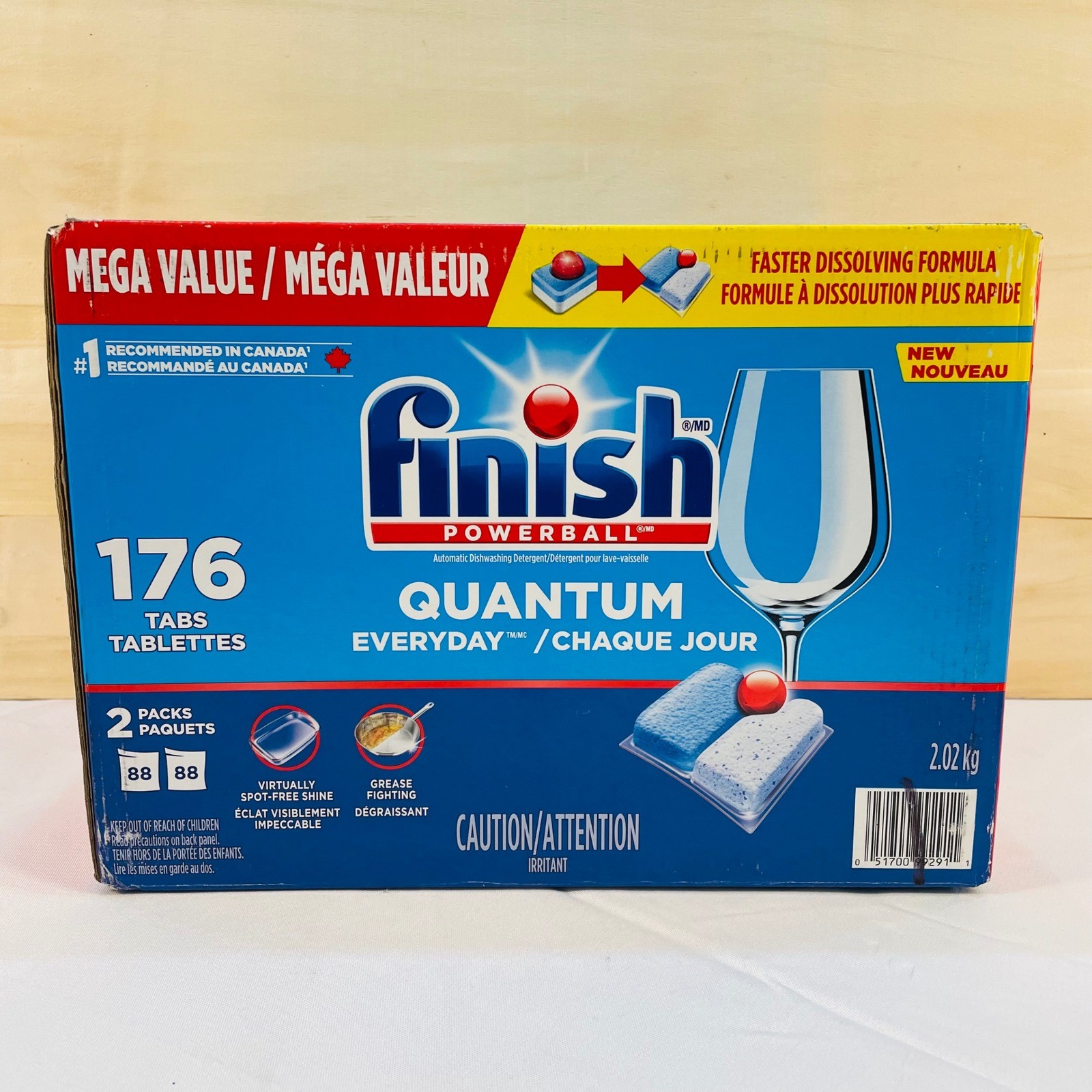 Finish Powerball Quantum Everyday Dishwasher Detergent Tabs 176 Count Mega Value