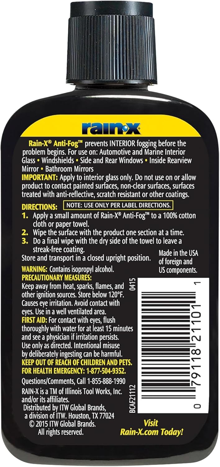 RAINX AF21106DW Glass Cleaner 3.5 oz. Container Size