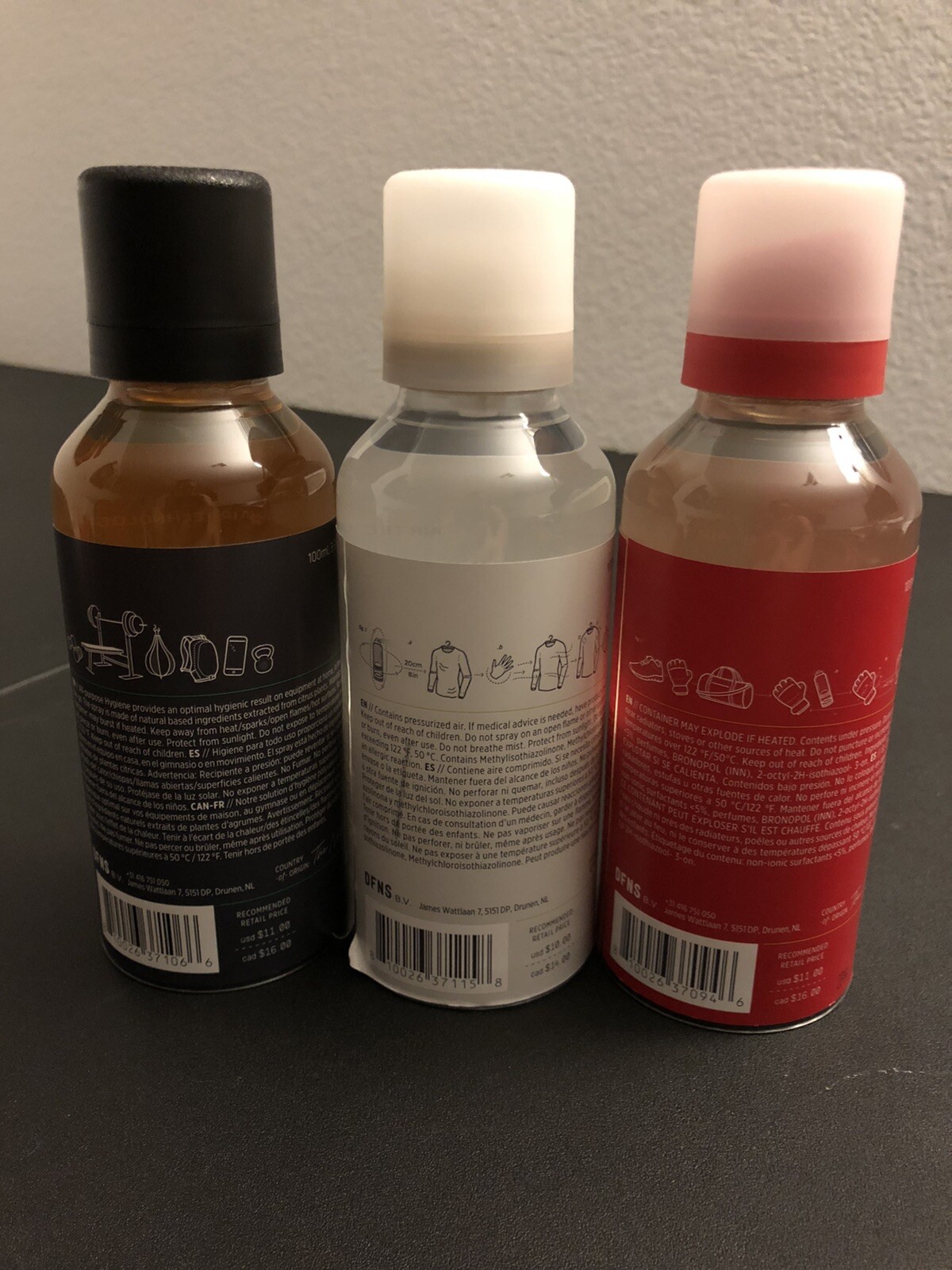 UFC All Purpose Hygiene,Apparel Launder,Sport Gear Refresher Spray Set Of 3 New!
