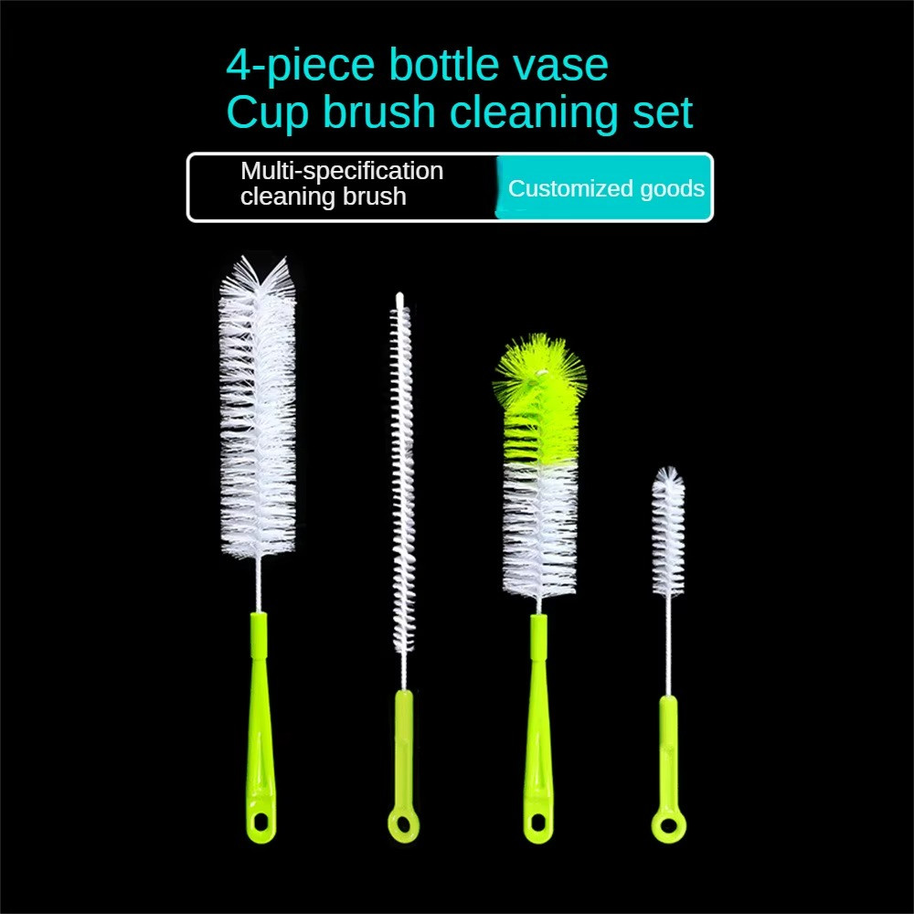 10 Pcs Nylon Straw Brush Cleaner Bottle Tube Pipe Cleaning Set Long Small