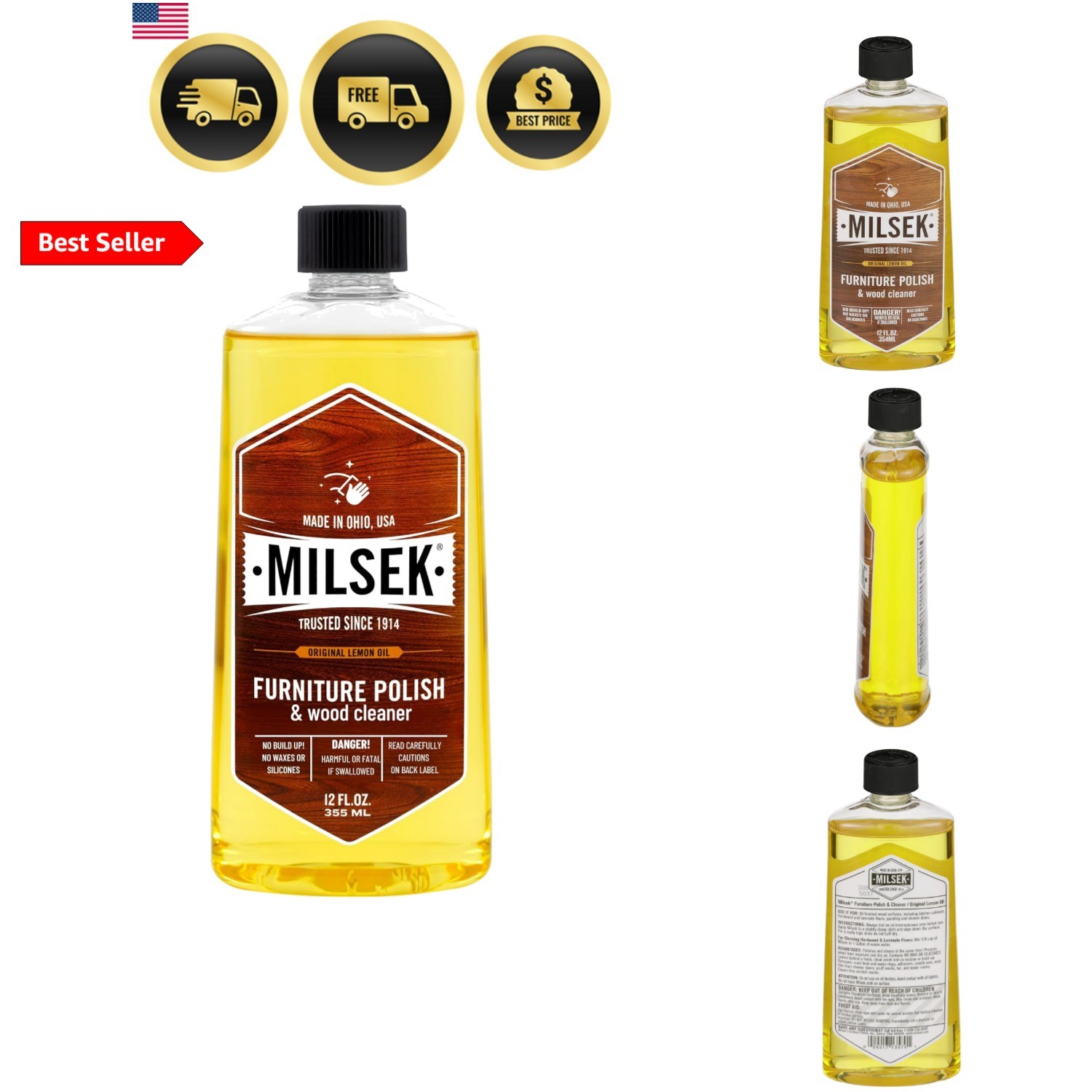 Furniture Polish and Wood Cleaner with Lemon Oil – Multipurpose Solution for …