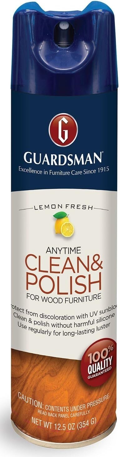 Guardsman 460300 Lemon Scent Clean & Polish Spray for Wood Furniture 12.5 oz.
