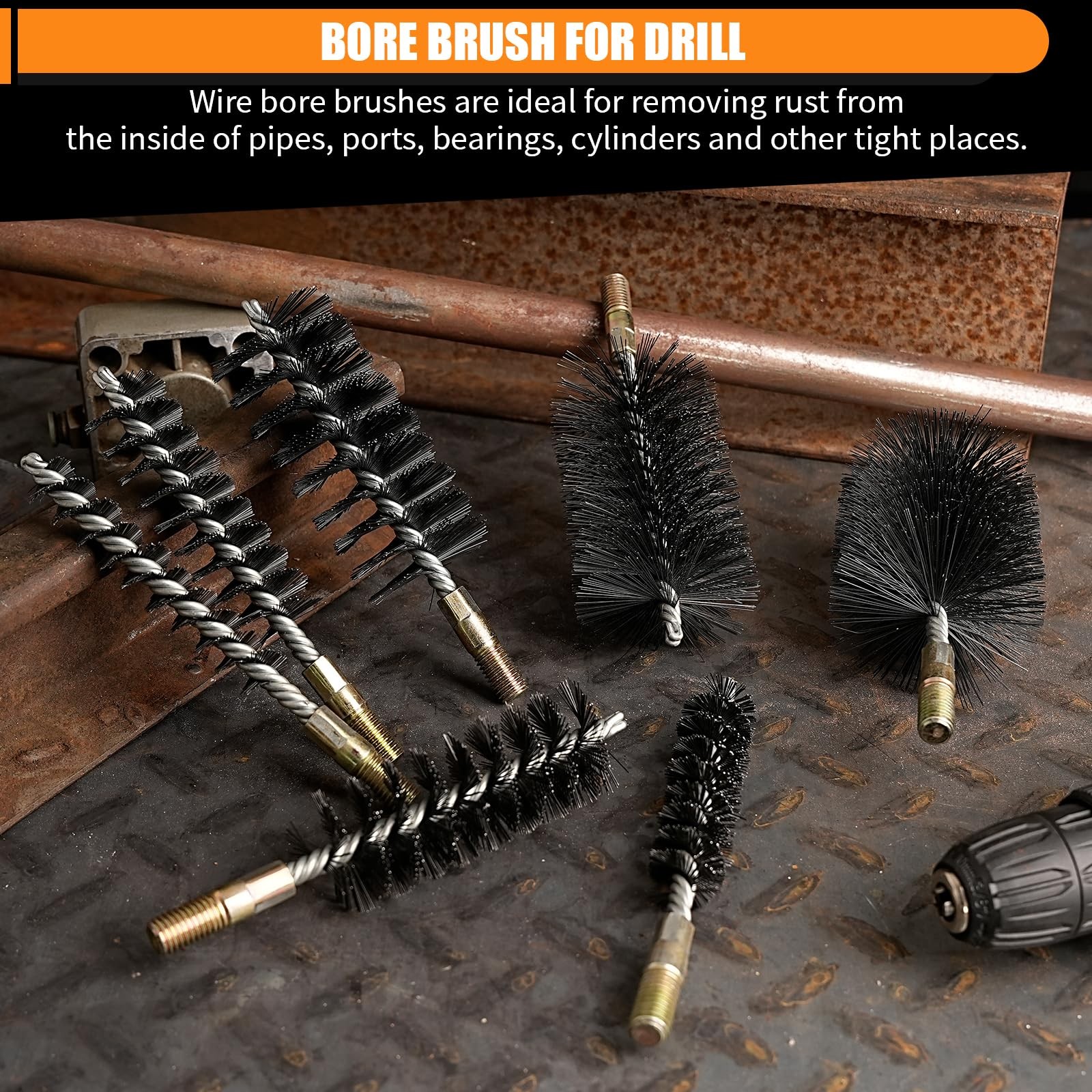 1Pc 3″ Round Pipe Tube Stainless Steel Wire Brush 75mm