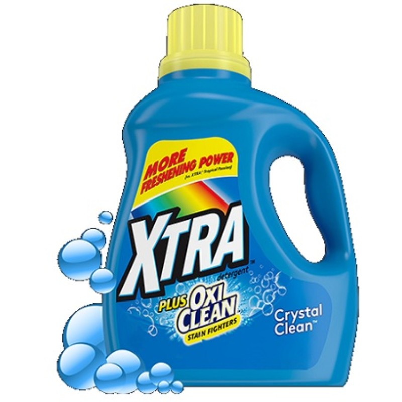 3x Xtra Laundry Detergent Plus Oxi Clean Stain Fighting Liquid Soap Supply 57.6o
