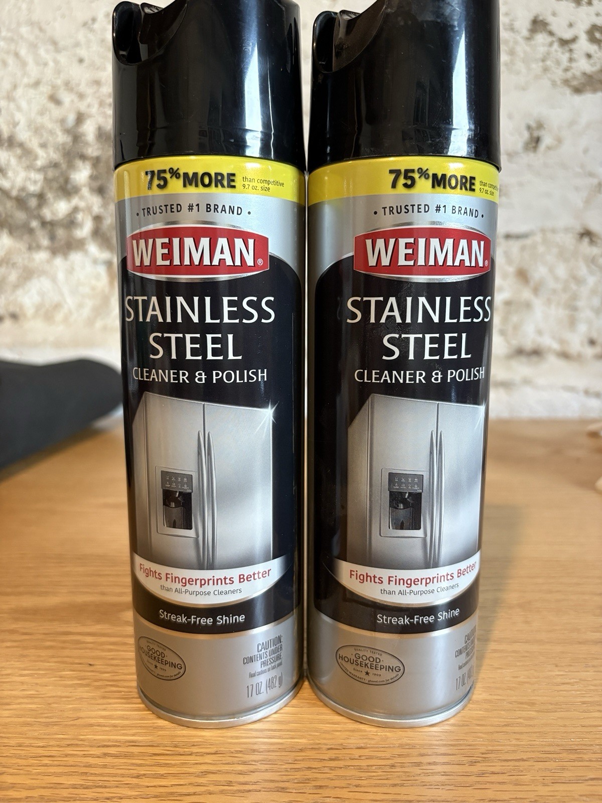 (2-Pack) WEIMAN Stainless Steel Appliances Stoves Ranges Cleaner & Polish 17oz