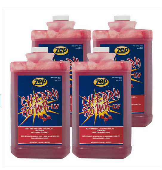 Zep Cherry Bomb LV Industrial Hand Cleaner – 1 Gallon (Case of 4) – Freeshipping