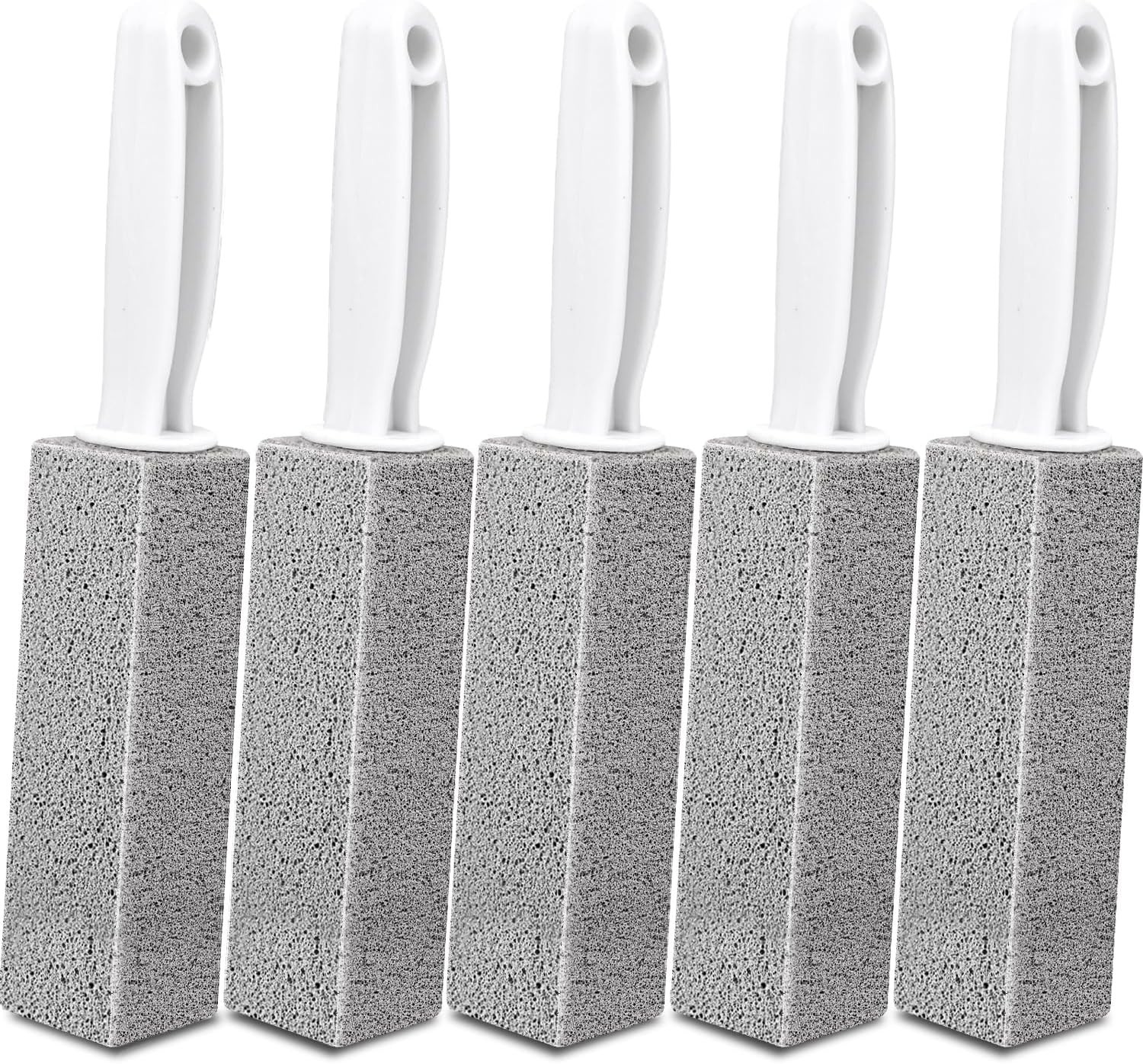5 Pack Pumice Stone for Cleaning, Pumie Scouring Stick with Handle, Pumice Stone