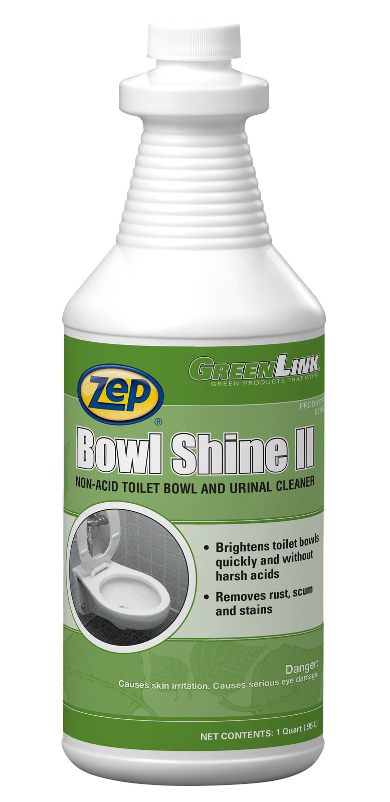 Zep Bowl Shine II Non-Acid Toilet Bowl and Urinal Cleaner – 32 Oz. (Case of 12)