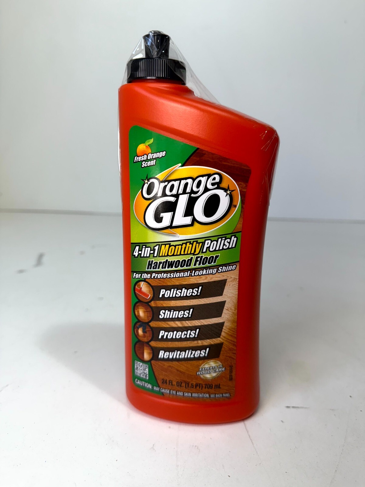 Orange Glo 4-in-1 Monthly Polish Liquid Hardwood Floor Fresh Orange Scent 24 oz