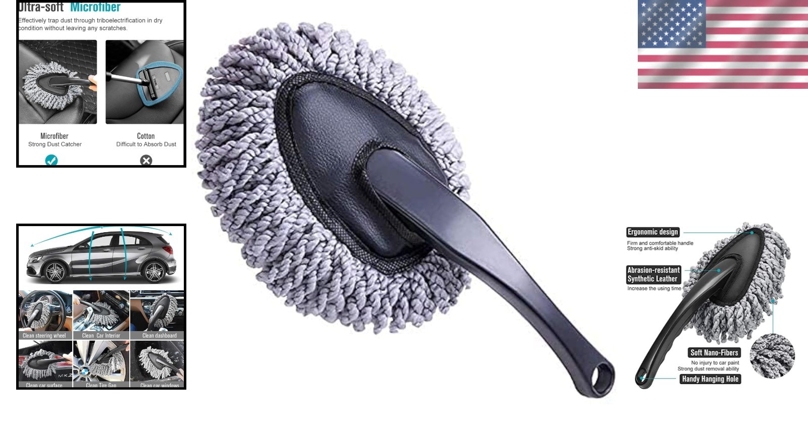 Lightweight Machine Washable Car Duster – Lasting Quality in Eco-Friendly Gray
