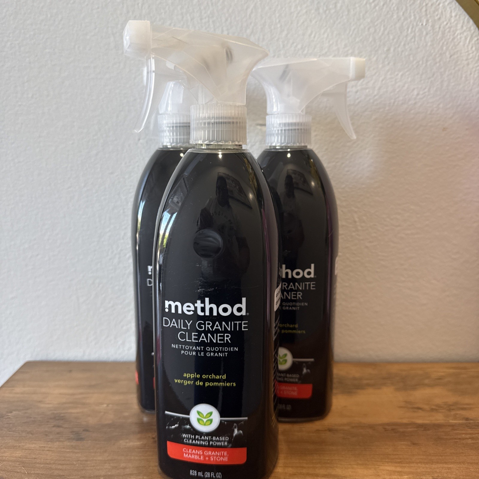 Method 3 Packs Included Daily Granite Cleaner Spray, Apple Orchard, 28 Ounce ea.